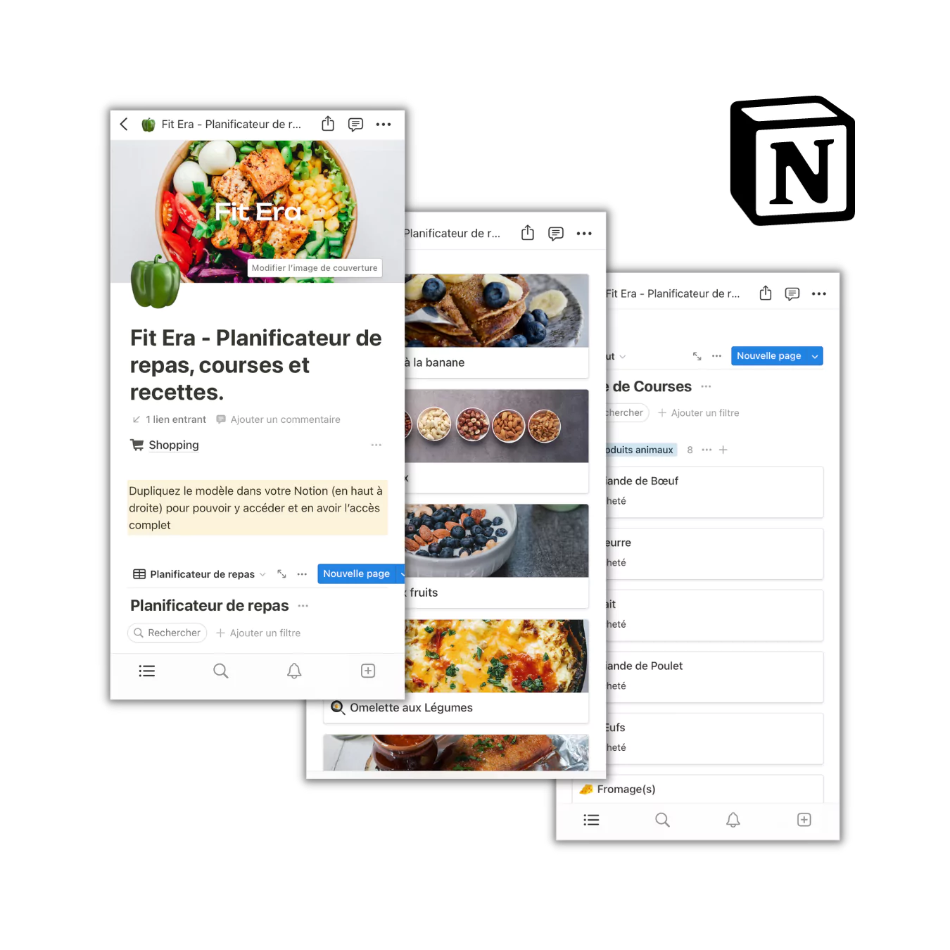 Fit Era - Planificateur de repas, courses et recettes